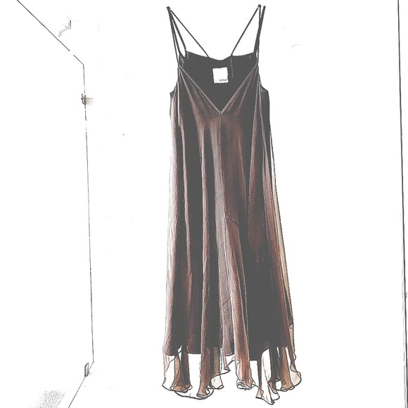 100% Silk Grey & Black Dress - Picture 7 of 8